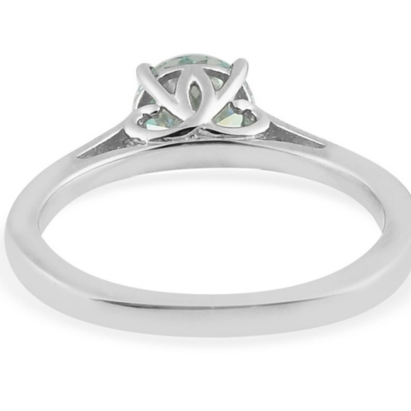 NWT Lustro Stella Swarovski's Finest Fancy Light Green Diamond Ring - Picture 13 of 15